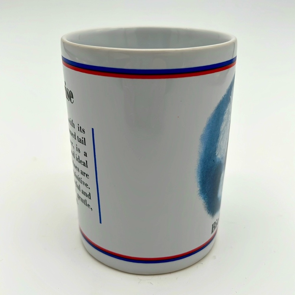 Rare Vintage Bichon Frise White & Blue Coffee Mug, Portraits R. Maystead - Papel - Picture 2 of 8